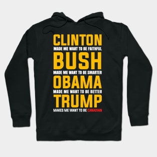 TRUMP MAKES ME WANT TO BE CANADIAN Hoodie